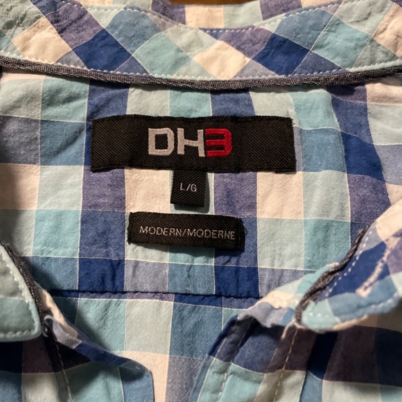 Men’s short sleeve button down shirt blue Large - Picture 7 of 9